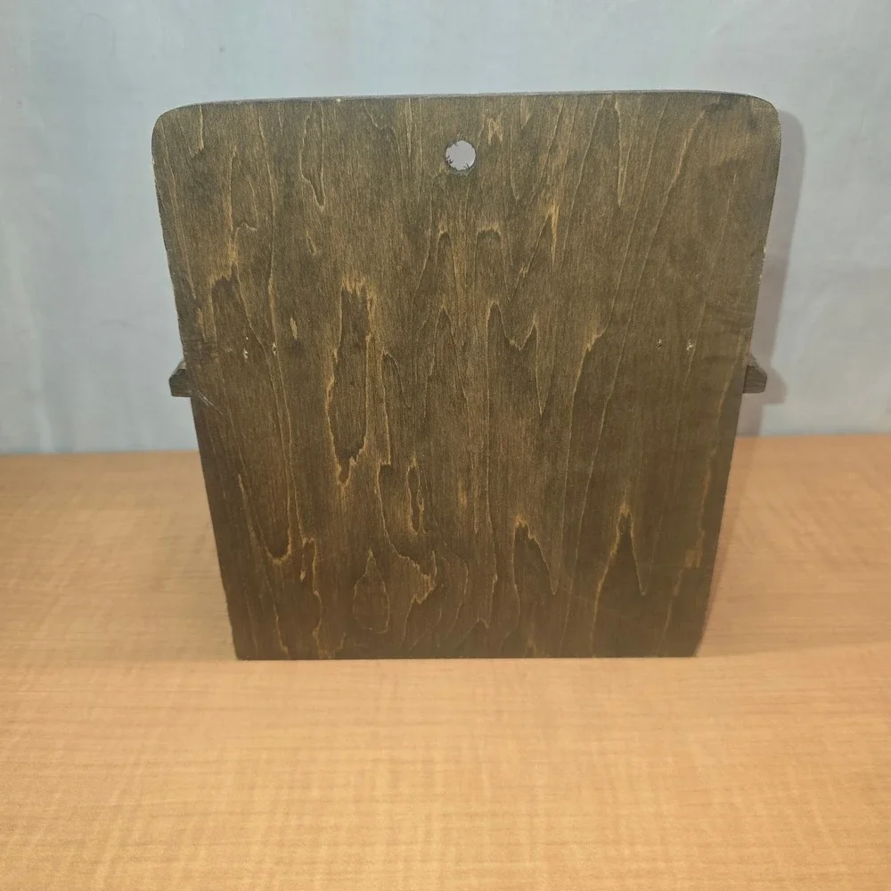 Wooden Hanging Primitive Farmhouse Recipe Card Holder‎ Box Matches Apple Jelly